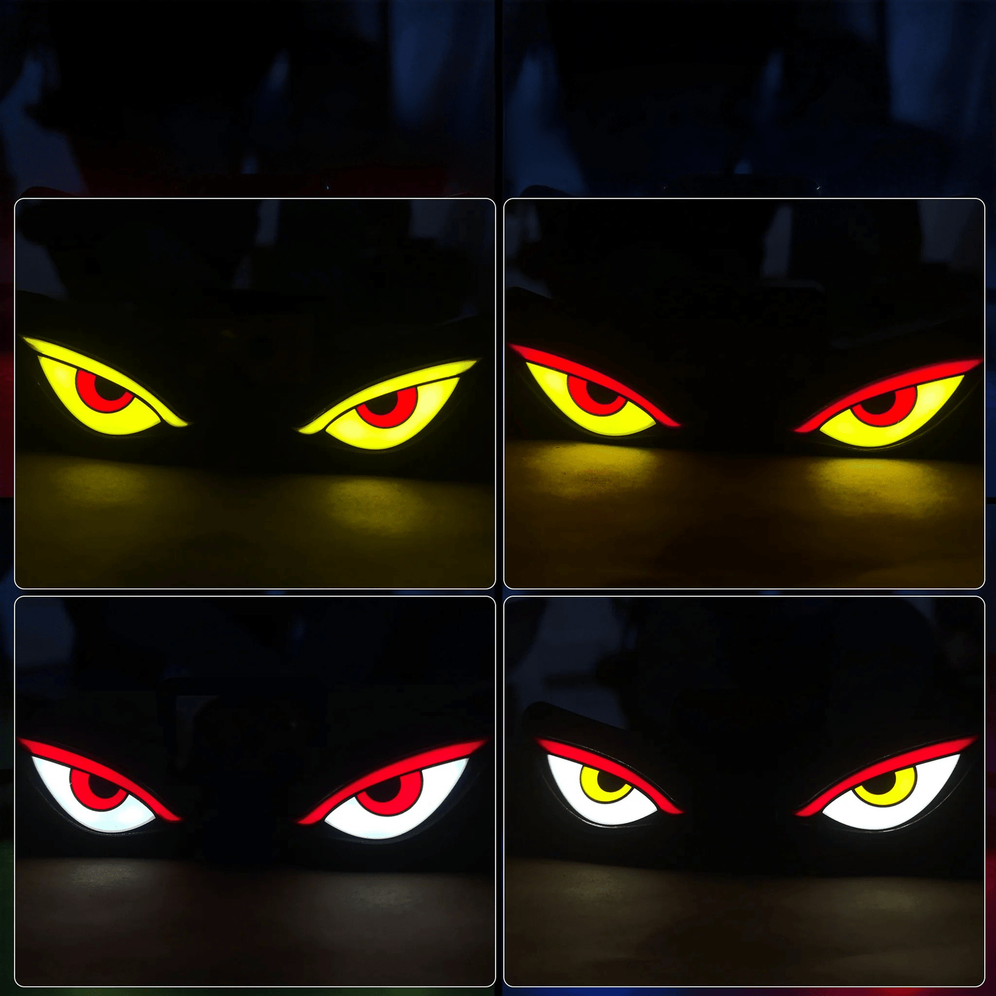 Lumini LED Demon Eye pentru Parbriz Auto – Încărcare Solară & USB - C - Vexaro.ro