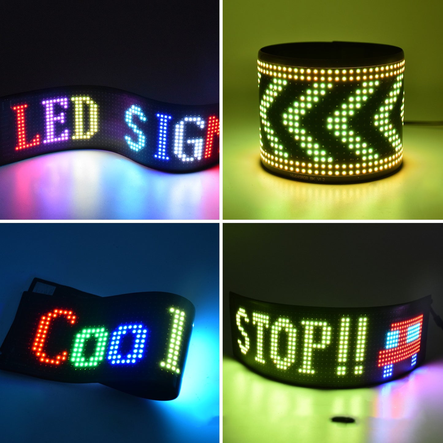 Programmable Car LED Panel – Full Color Display with Custom Text and Animations