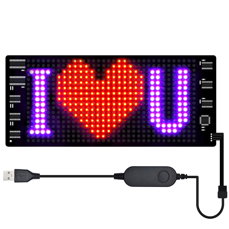 Programmable Car LED Panel – Full Color Display with Custom Text and Animations