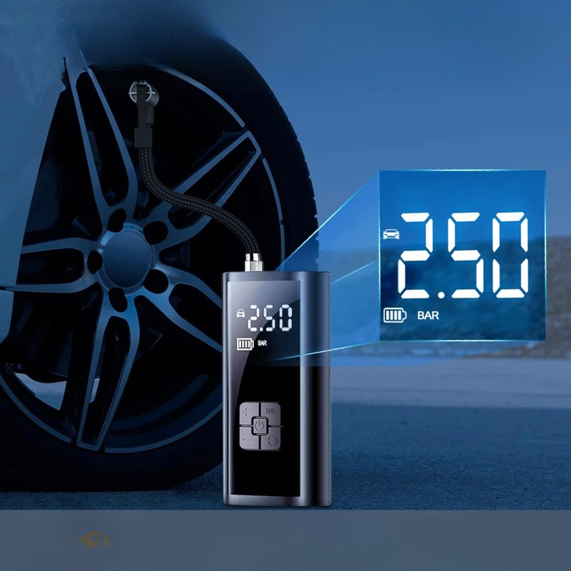 Compresor Auto Portabil 150PSI – Pompă Electrică Wireless, Acumulator 4000mAh