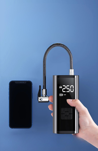 Compresor Auto Portabil 150PSI – Pompă Electrică Wireless, Acumulator 4000mAh
