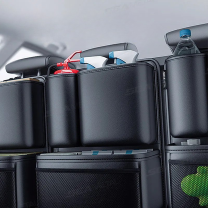 Organizator Portbagaj Auto SEAMETAL – Geantă de Depozitare din Piele Ecologică cu 4 Buzunare, Capacitate Mare