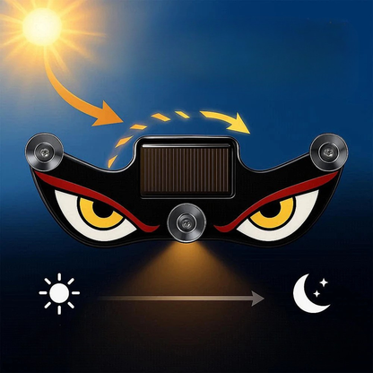 Demon Eye LED Lights for Car Windshield - Solar & USB-C Charging