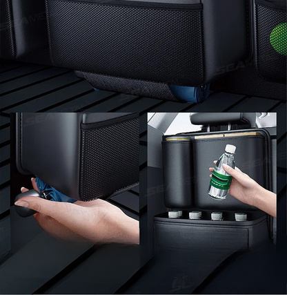 Organizator Portbagaj Auto SEAMETAL – Geantă de Depozitare din Piele Ecologică cu 4 Buzunare, Capacitate Mare
