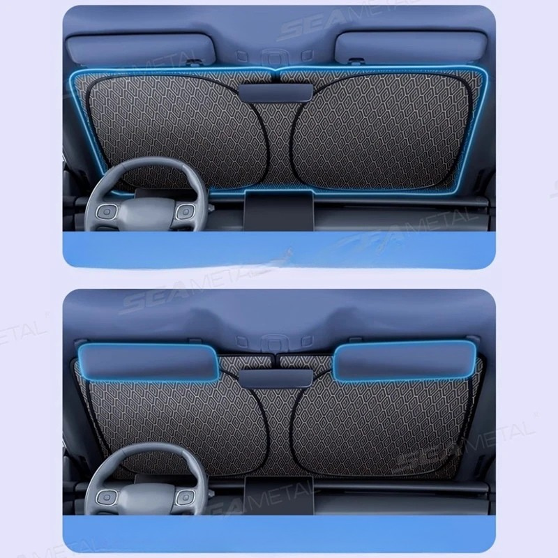 SEAMETAL Parasolar Parbriz Auto 5 Straturi – Protecție UV, Termoizolant, Pliabil, Anti-Căldură
