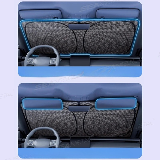 SEAMETAL Parasolar Parbriz Auto 5 Straturi – Protecție UV, Termoizolant, Pliabil, Anti-Căldură