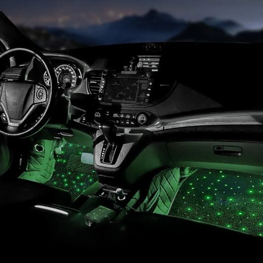 Covoraș Auto Starlight cu Lumini LED RGB - Control prin Aplicatie si Telecomandă, 12V