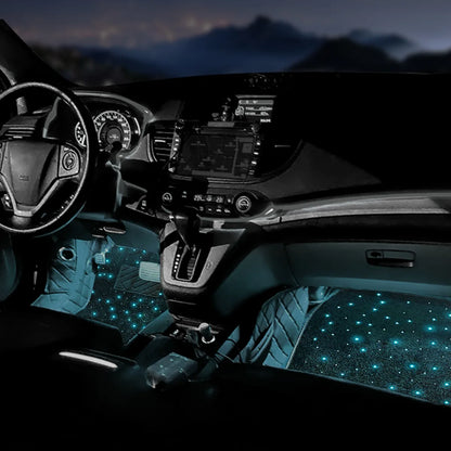 Covoraș Auto Starlight cu Lumini LED RGB - Control prin Aplicatie si Telecomandă, 12V
