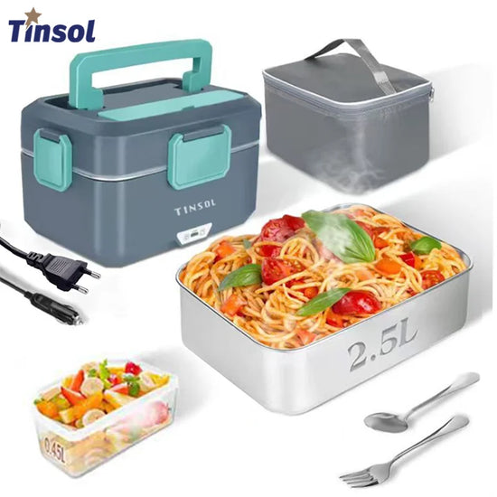 Cutie de Prânz Electrică TINSOL 3.5L 220- Încălzitor Alimente pentru Mașină, Birou și Călătorii