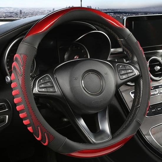 Husă Volan Auto 3D din Piele PU, Antiderapantă, Universală 38 cm
