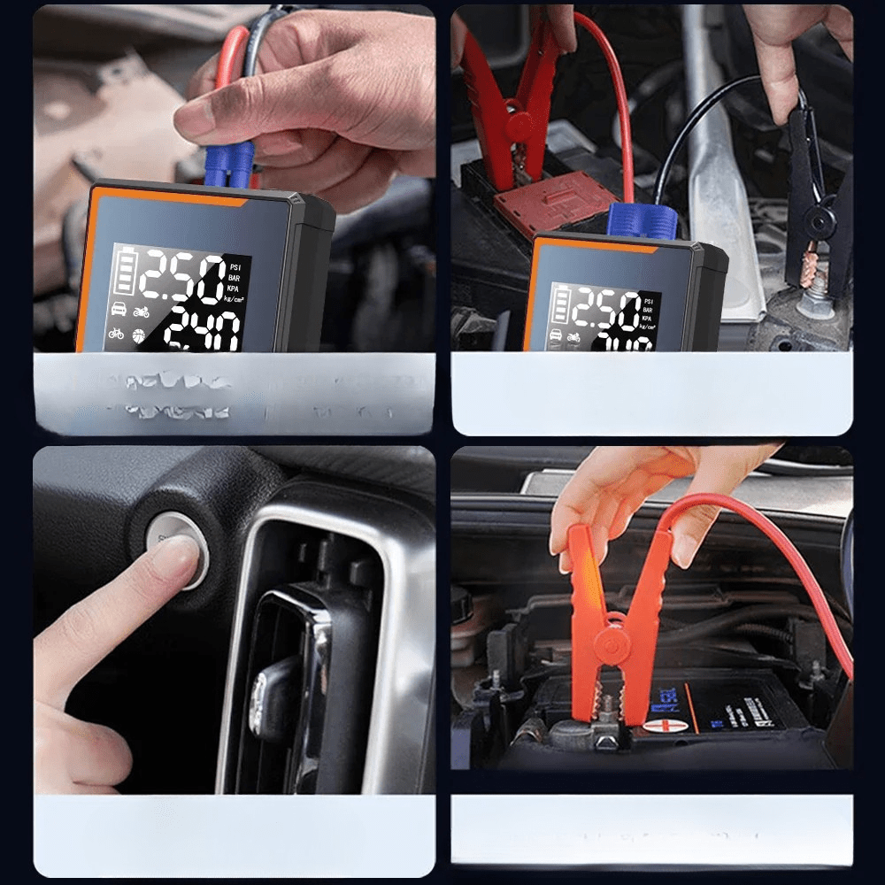 Compresor Auto cu Pornire de Urgenta 4 in 1 - Vexaro.ro