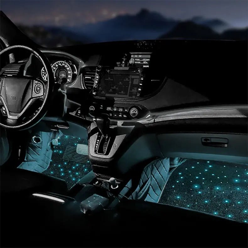 Covoraș Auto Starlight cu Lumini LED RGB - Control prin Aplicatie si Telecomandă, 12V - Vexaro.ro