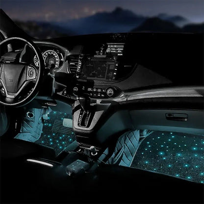Covoraș Auto Starlight cu Lumini LED RGB - Control prin Aplicatie si Telecomandă, 12V - Vexaro.ro