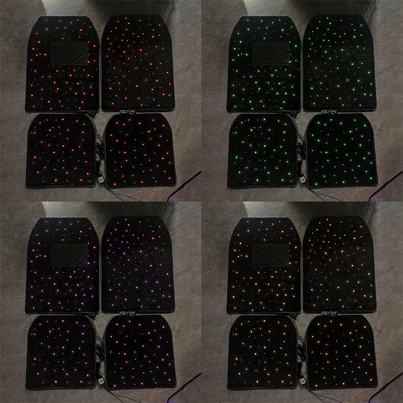Covoraș Auto Starlight cu Lumini LED RGB - Control prin Aplicatie si Telecomandă, 12V - Vexaro.ro