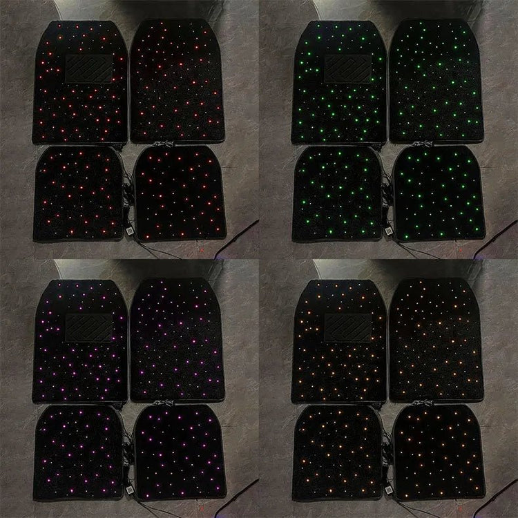 Covoraș Auto Starlight cu Lumini LED RGB - Control prin Aplicatie si Telecomandă, 12V - Vexaro.ro