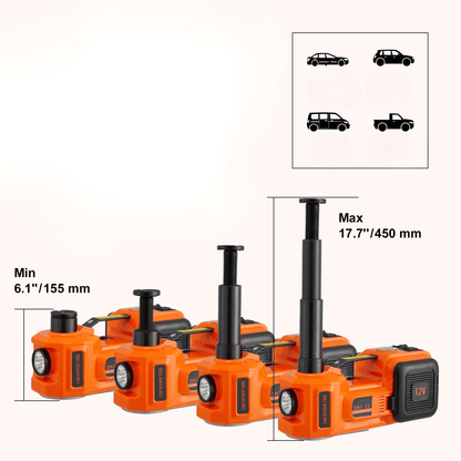 Cric Electric Hidraulic Auto 5T cu Pompa Integrata, LED si Compresor Aer - Vexaro.ro