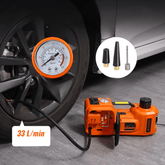 Cric Electric Hidraulic Auto 5T cu Pompa Integrata, LED si Compresor Aer - Vexaro.ro