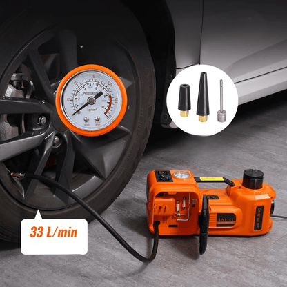 Cric Electric Hidraulic Auto 5T cu Pompa Integrata, LED si Compresor Aer - Vexaro.ro