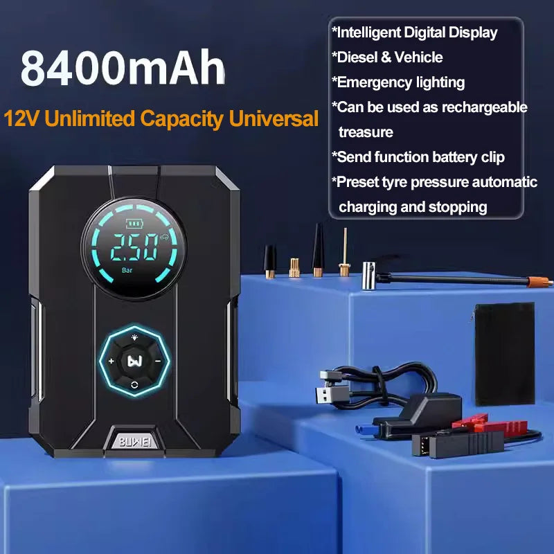 Compresor Auto Portabil-Umflă Roțile în 3 Minute