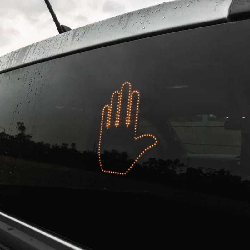Funny New LED Illuminated Gesture Light Car Finger Light With Remote Road Rage Signs Middle Finger Gesture Light Hand Lamp - Vexaro.ro
