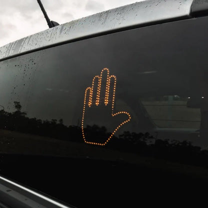 Funny New LED Illuminated Gesture Light Car Finger Light With Remote Road Rage Signs Middle Finger Gesture Light Hand Lamp - Vexaro.ro