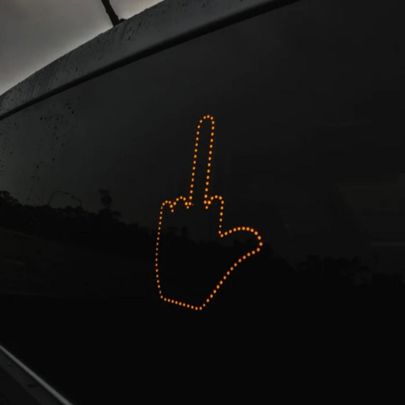 Funny New LED Illuminated Gesture Light Car Finger Light With Remote Road Rage Signs Middle Finger Gesture Light Hand Lamp - Vexaro.ro