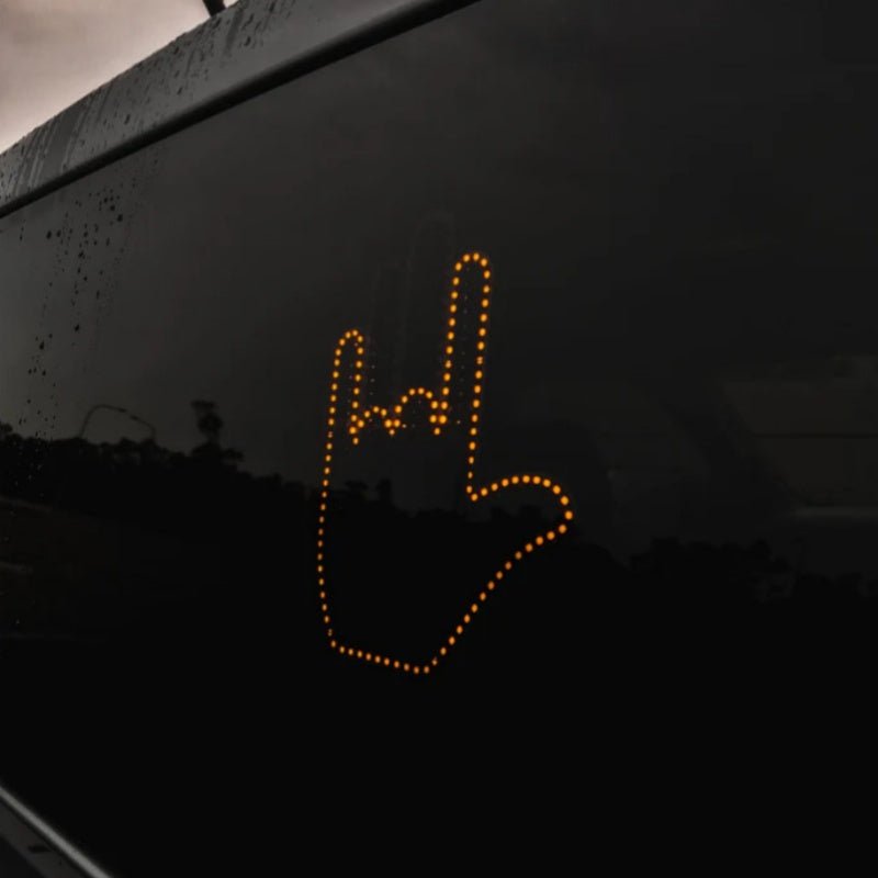 Funny New LED Illuminated Gesture Light Car Finger Light With Remote Road Rage Signs Middle Finger Gesture Light Hand Lamp - Vexaro.ro