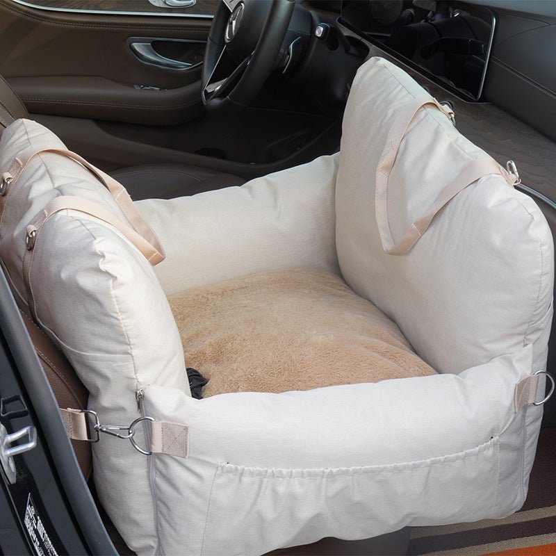 Linen Car Safety Seat Front Dog Bed - Vexaro.ro