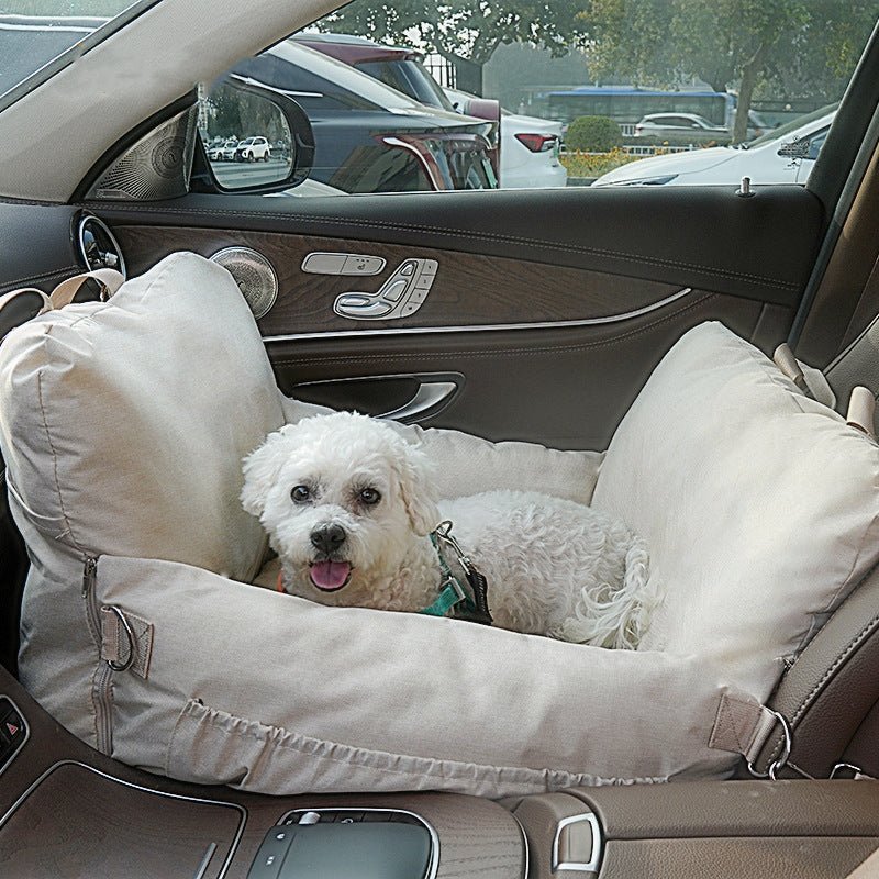 Linen Car Safety Seat Front Dog Bed - Vexaro.ro
