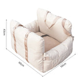 Linen Car Safety Seat Front Dog Bed - Vexaro.ro