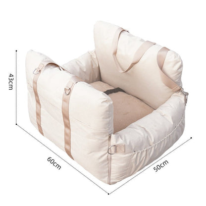 Linen Car Safety Seat Front Dog Bed - Vexaro.ro