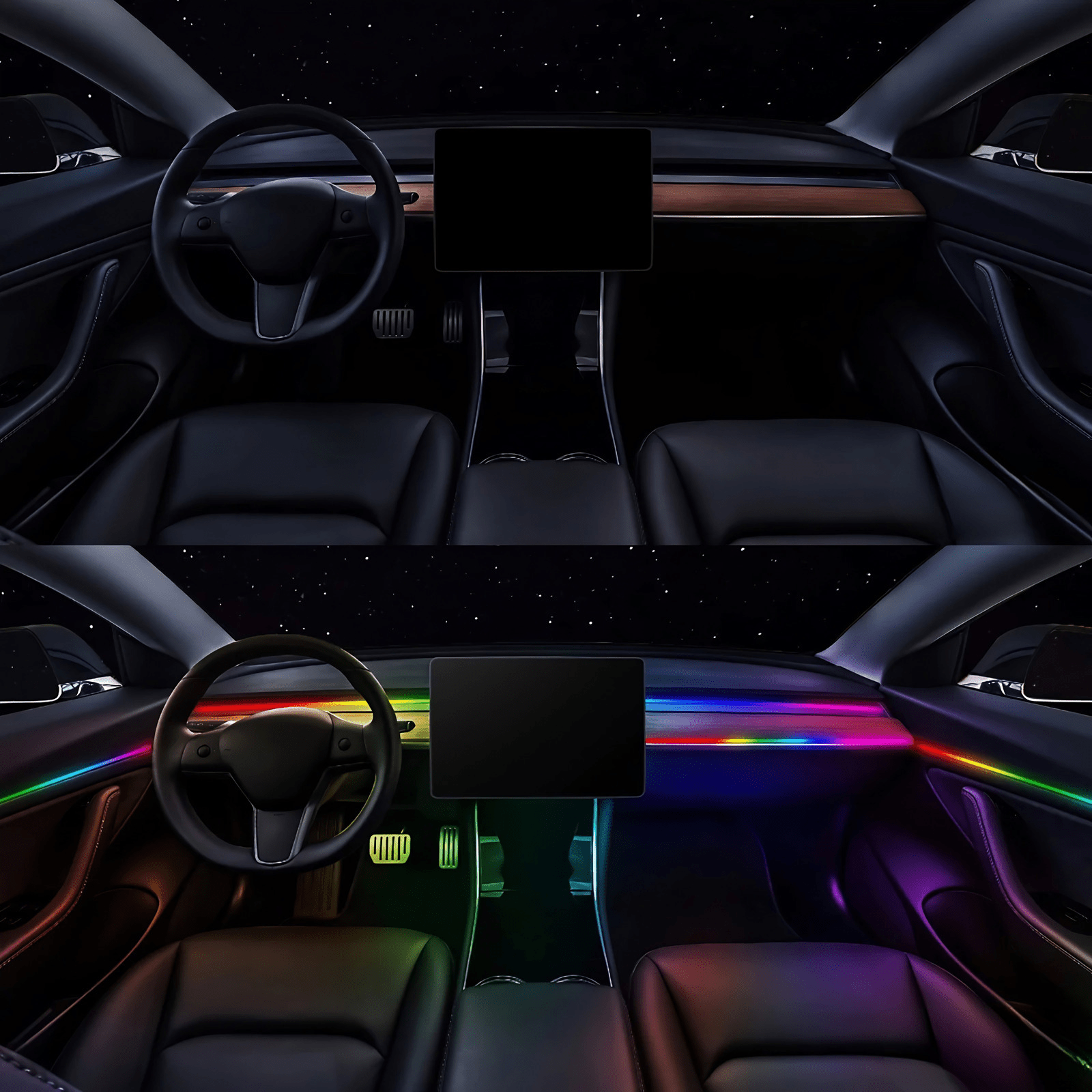 Lumini Ambientale Auto RGB 22 în 1 – 64 Culori LED, Control Bluetooth, Compatibil BMW - Vexaro.ro