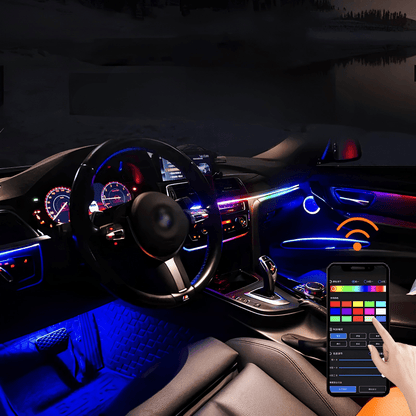 Lumini Ambientale Auto RGB 22 în 1 – 64 Culori LED, Control Bluetooth, Compatibil BMW - Vexaro.ro