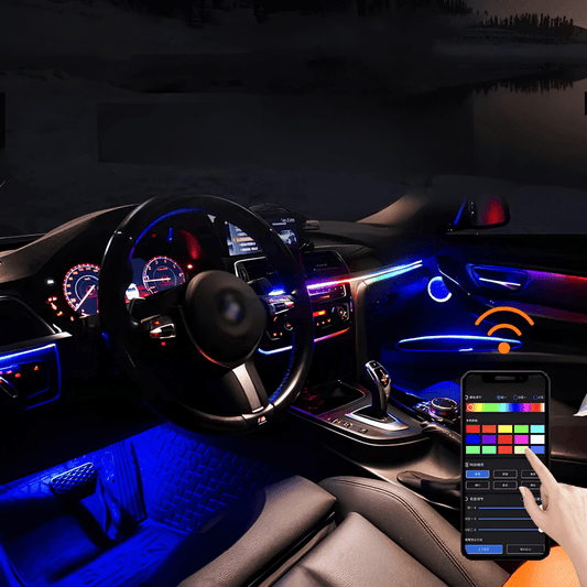 Lumini Ambientale Auto RGB 22 în 1 – 64 Culori LED, Control Bluetooth, Compatibil BMW - Vexaro.ro