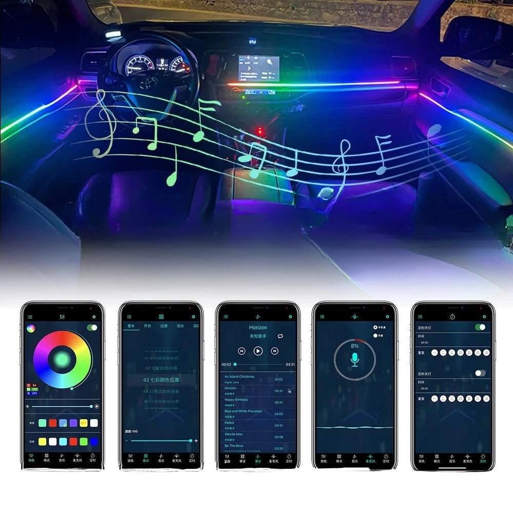 Lumini Ambientale Auto RGB 22 în 1 – 64 Culori LED, Control Bluetooth, Compatibil BMW - Vexaro.ro