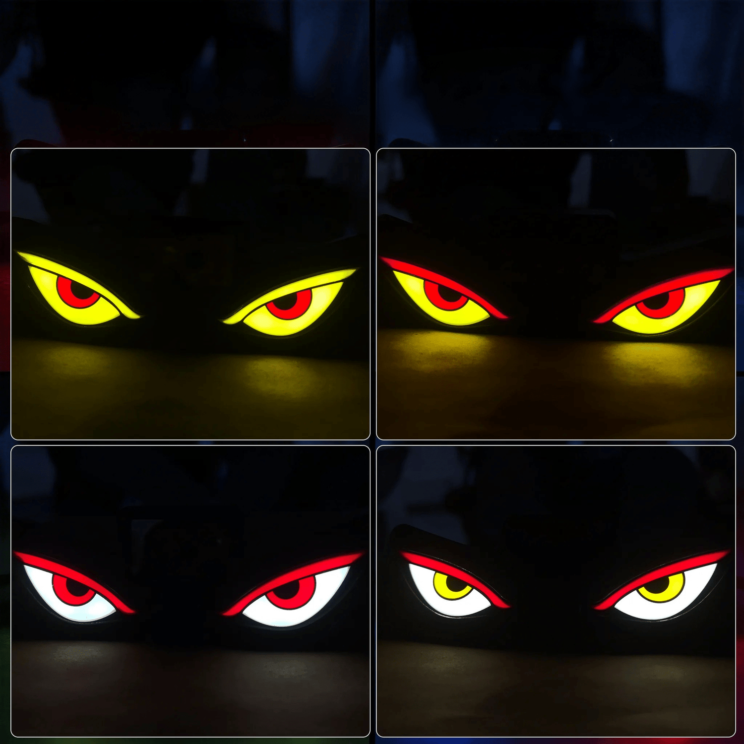 Lumini LED Demon Eye pentru Parbriz Auto – Încărcare Solară & USB - C - Vexaro.ro