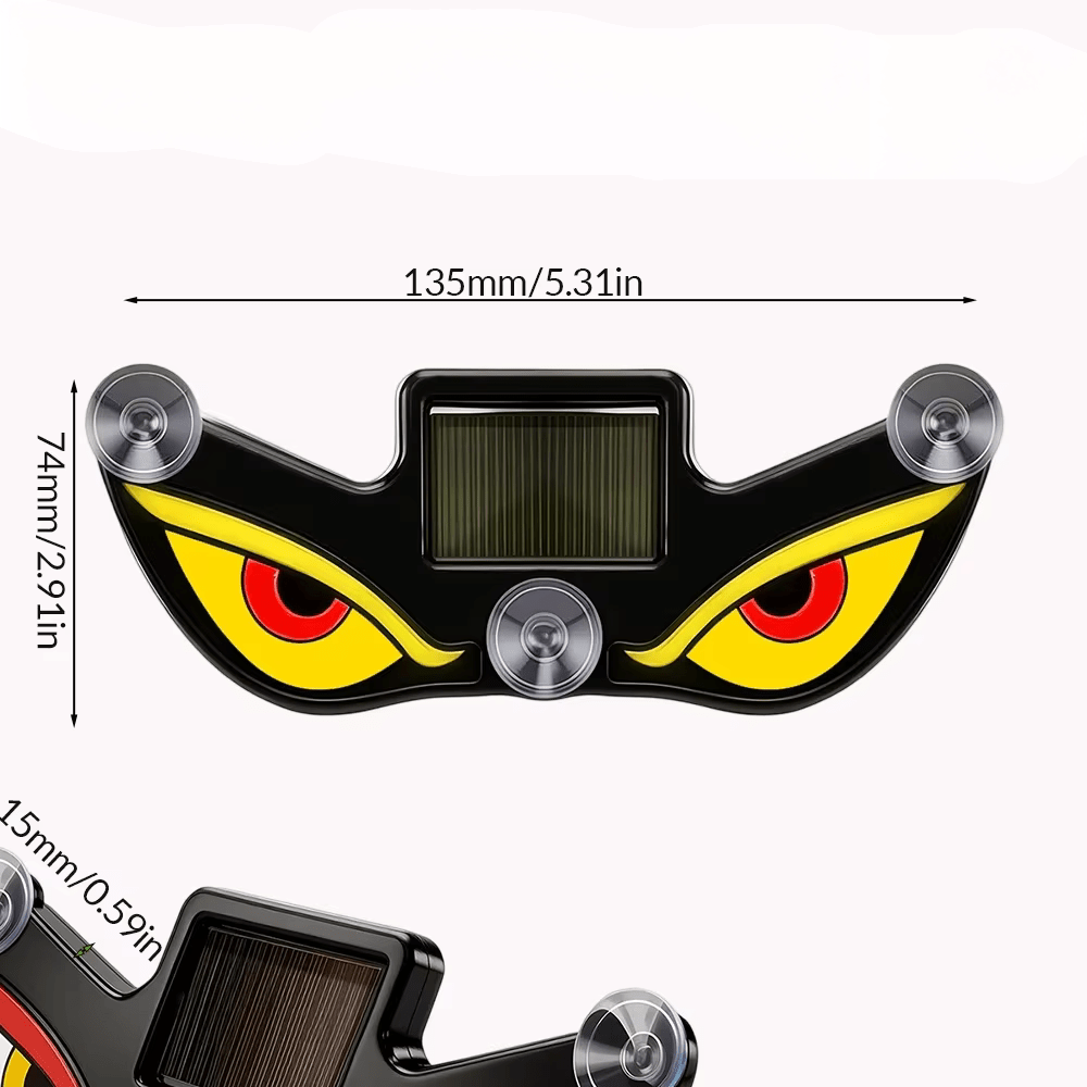 Lumini LED Demon Eye pentru Parbriz Auto – Încărcare Solară & USB - C - Vexaro.ro