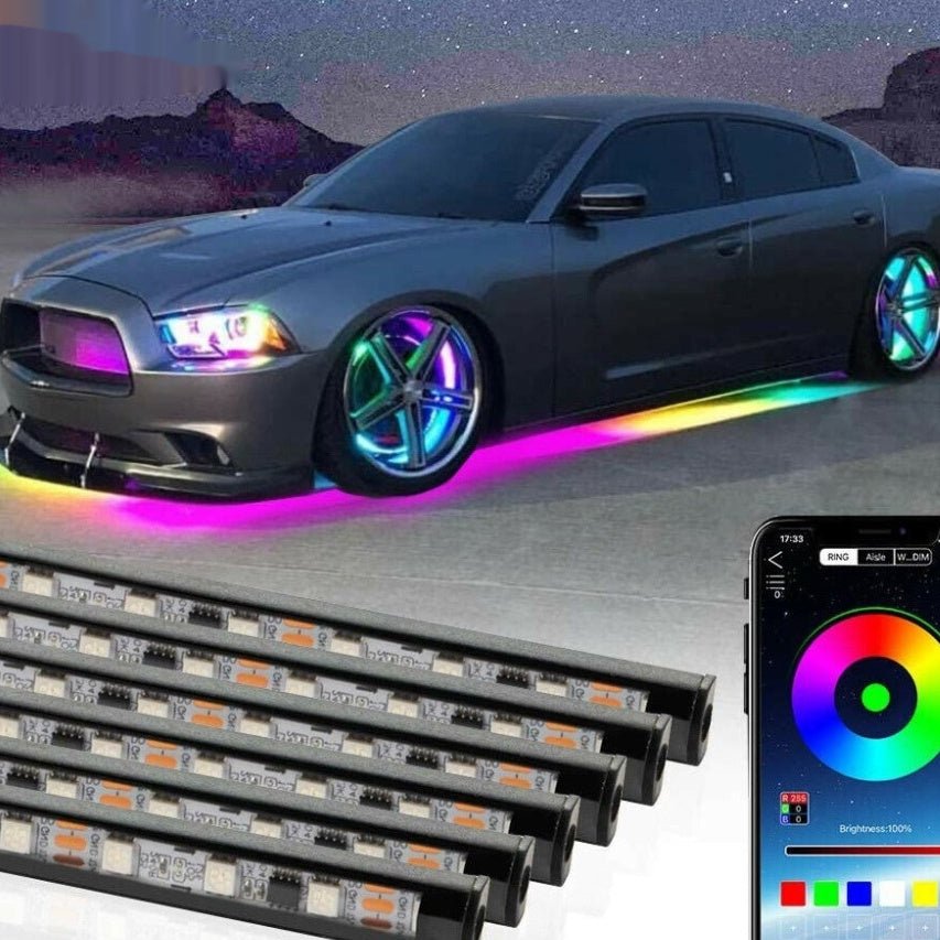 Lumini Underglow Auto Colorate cu Efect Curgere – Decorare Șasiu, Spectaculos - Vexaro.ro