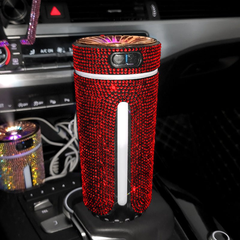 Luxury Diamond Car Humidifier LED Light Car Diffuser Auto Air Purifier Aromatherapy Diffuser Air Freshener Car Accessories For Woman - Vexaro.ro