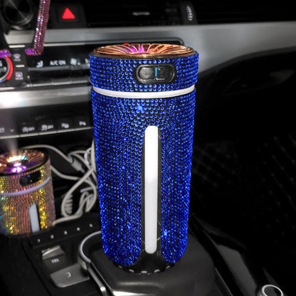 Luxury Diamond Car Humidifier LED Light Car Diffuser Auto Air Purifier Aromatherapy Diffuser Air Freshener Car Accessories For Woman - Vexaro.ro