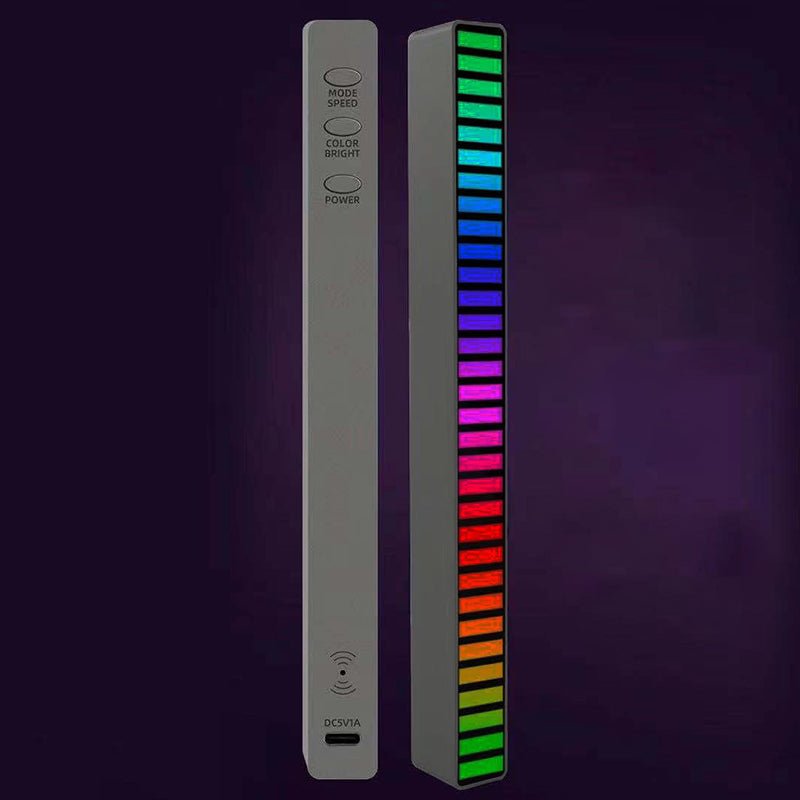 New Car Sound Control Light RGB Voice - Activated Music Rhythm Ambient Light With 32 LED 18 Colors Car Home Decoration Lamp - Vexaro.ro