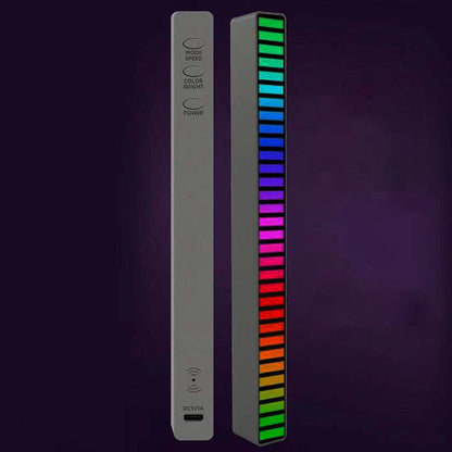 New Car Sound Control Light RGB Voice - Activated Music Rhythm Ambient Light With 32 LED 18 Colors Car Home Decoration Lamp - Vexaro.ro