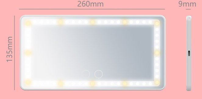 Oglindă de Machiaj cu Lumină LED – 3 Moduri de Iluminare, Reîncărcabilă USB - Vexaro.ro