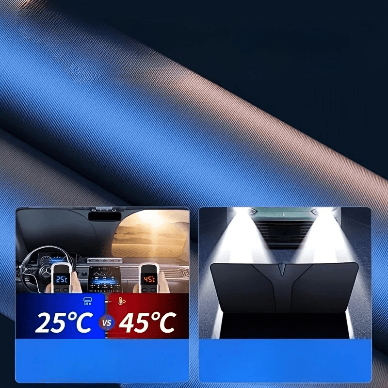 Parasolar Pliabil pentru Parbriz Auto Universal - Protecție UV și Izolare Termică - Vexaro.ro