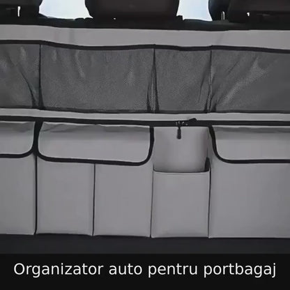 Organizator Auto pentru Portbagaj și Spătar- Capacitate Mare, Plasă Depozitare