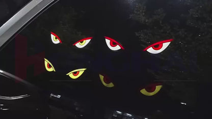 Demon Eye LED Lights for Car Windshield - Solar & USB-C Charging