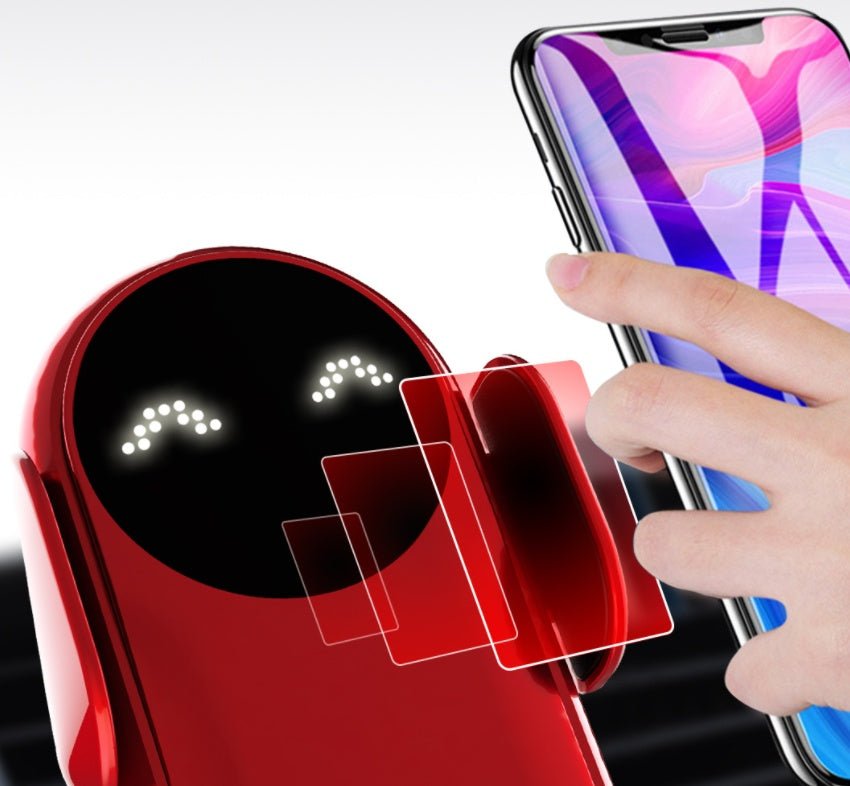 Suport Telefon Auto cu Încărcare Wireless 10W – Senzor Infraroșu, 360° - Vexaro.ro